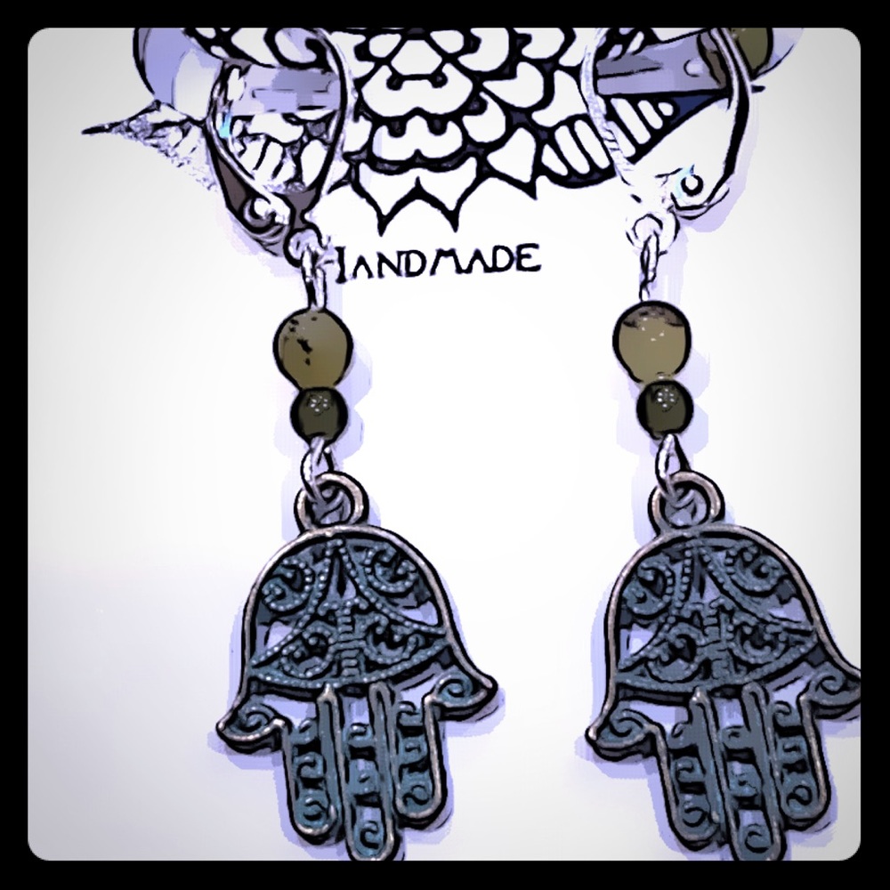 Hamsa Earrings - Picture 1 of 7